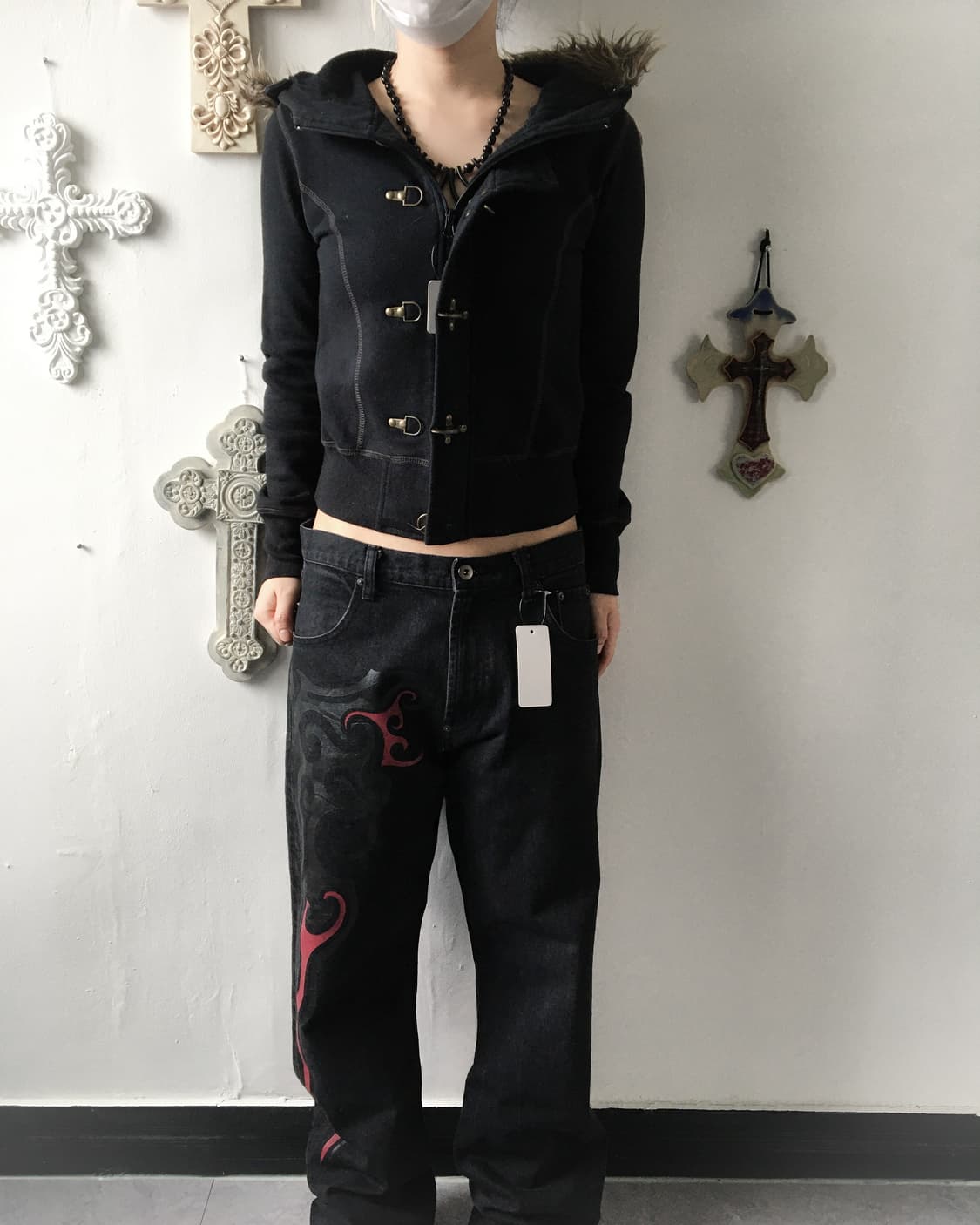 Fake fur hood trimming fireman hood zipu 상품이미지5