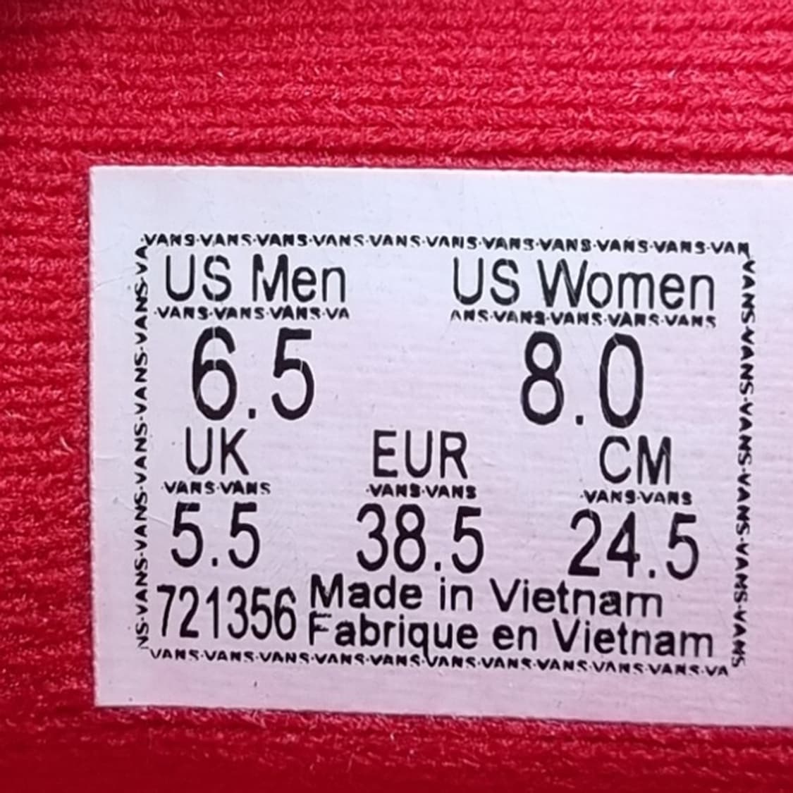 반스 울트라레인지 레드 스니커즈245 상품이미지6