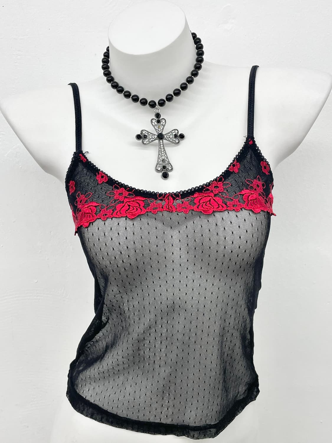 블랙 오리렌탈 로즈 슬립 상품이미지2