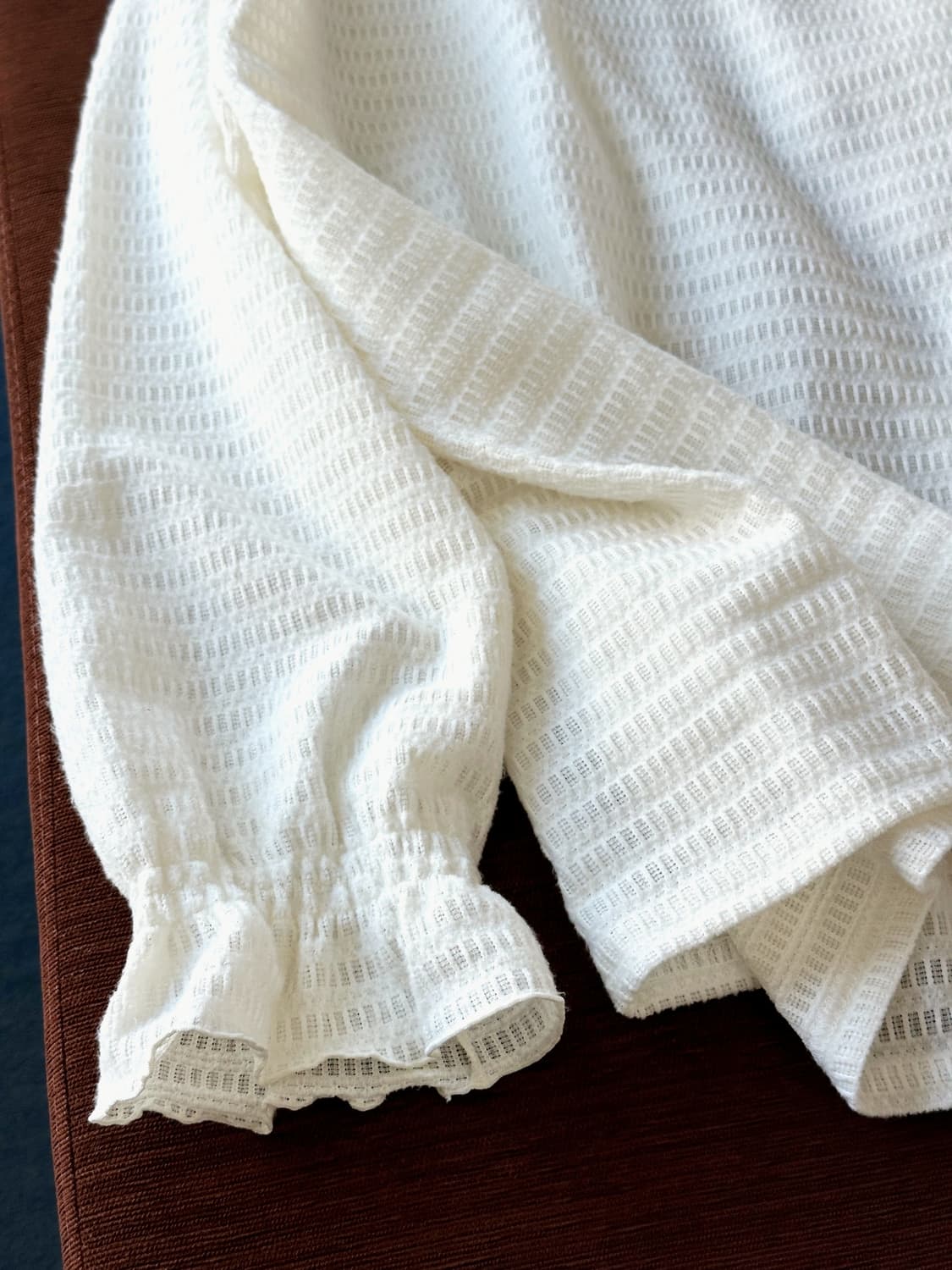 Shirred finish design stretched top 상품이미지4