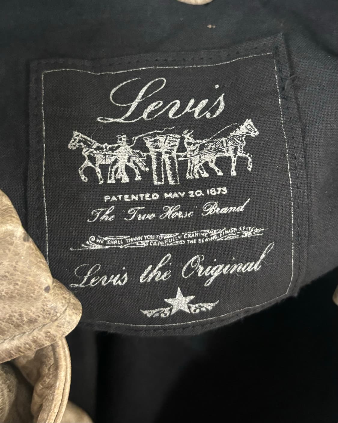 리바이스 브라운 모토 레더 자켓 상품이미지7