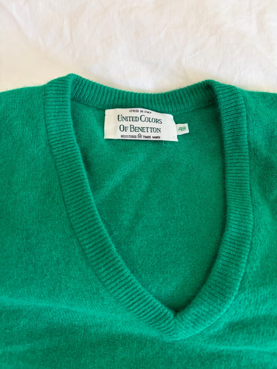 베네통 울 100 니트 그린 상품이미지2
