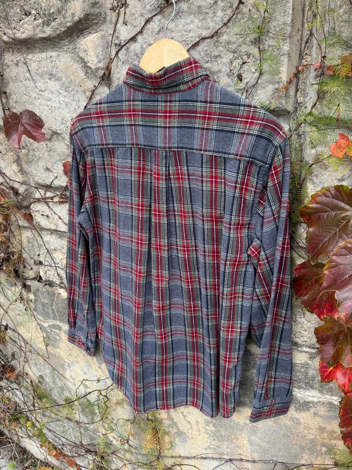 엘엘빈 빈티지 체크 플란넬 셔츠 s 상품이미지4