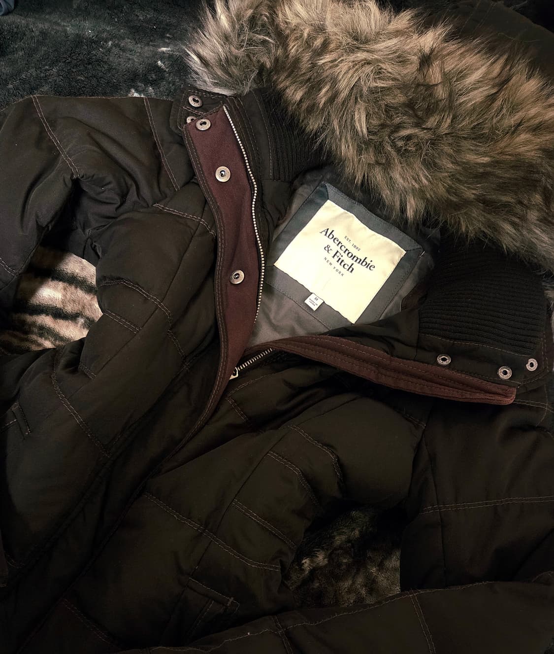 아베크롬비 순록 딱붙핏 퍼패딩 S🫎 상품이미지1
