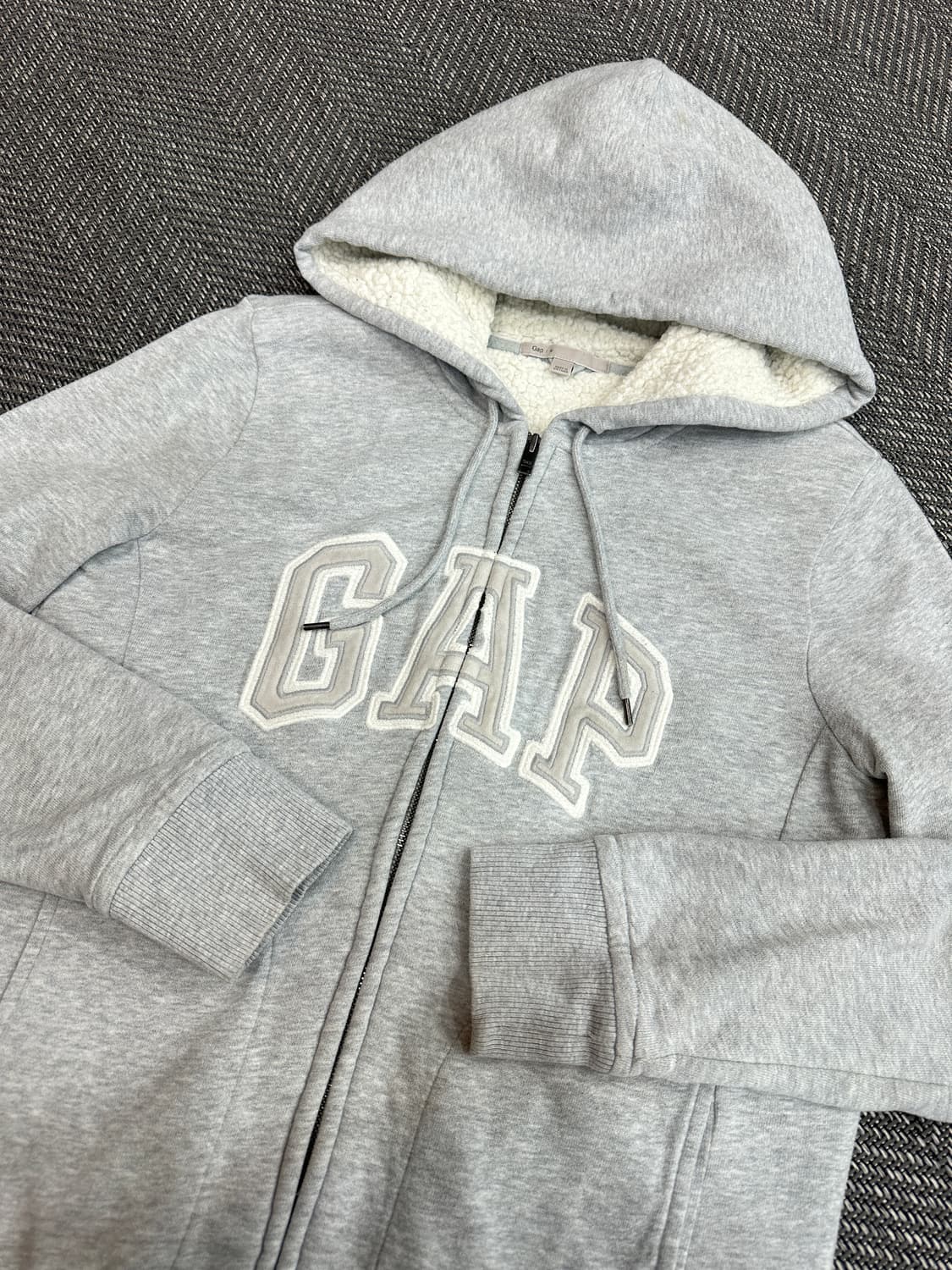 갭 보아털 후드집업 그레이 상품이미지2