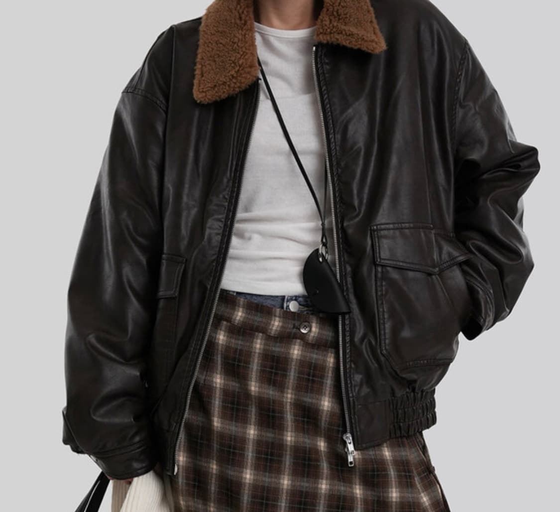 [새상품] 어텀 버킷 무스탕 퍼 레더자켓 상품이미지1