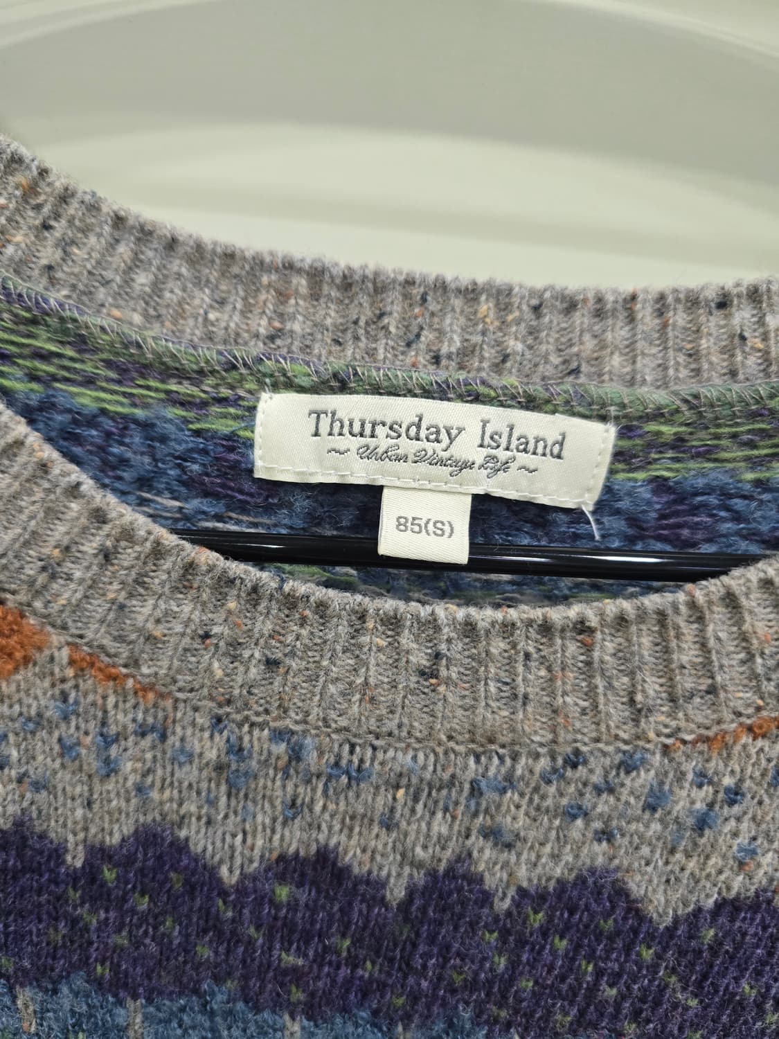 써스데이 아일랜드 빈티지 패턴 니트 S 상품이미지2