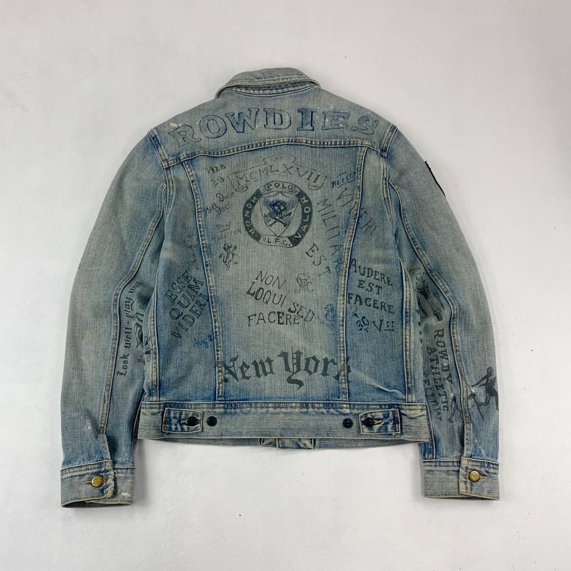 폴로 포켓 데님 크래피티 트러커 자켓 (95) 상품이미지2