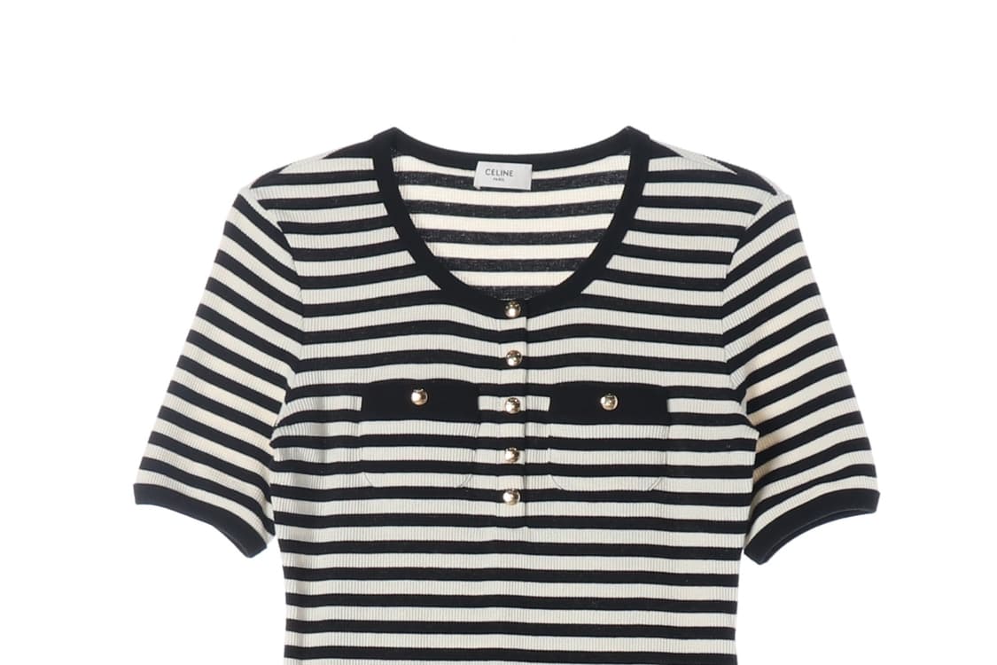 셀린느 마리니에르 스트라이프 포켓 반팔 티셔츠 S
 상품이미지3