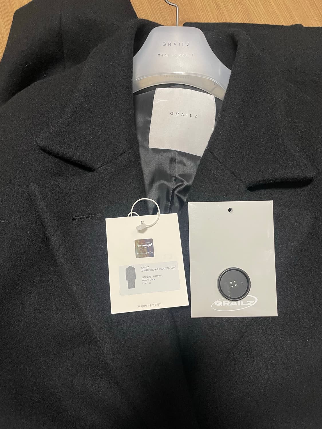 그레일즈 백 지퍼 더블 블레스티드 코트 (2) / 현 프로토콜 인덱스 상품이미지6