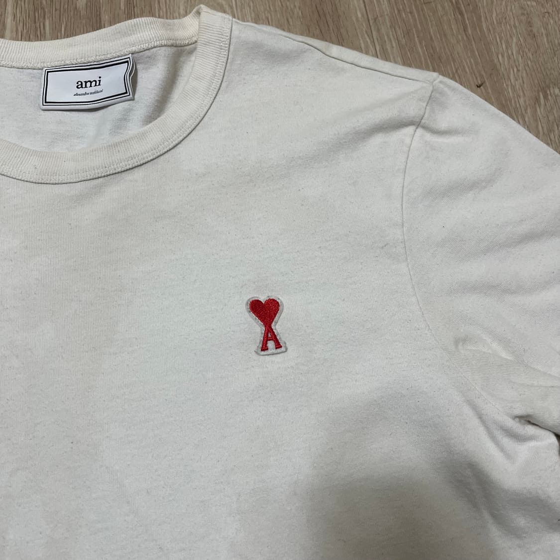 아미 AMI 여성 로고 자수 반팔티 M(95) 상품이미지5