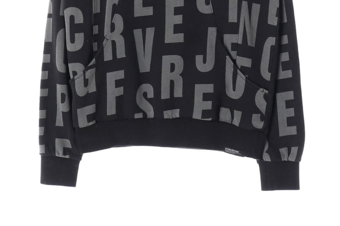 EVISU 블랙 로고 패턴 후드티 M 상품이미지5