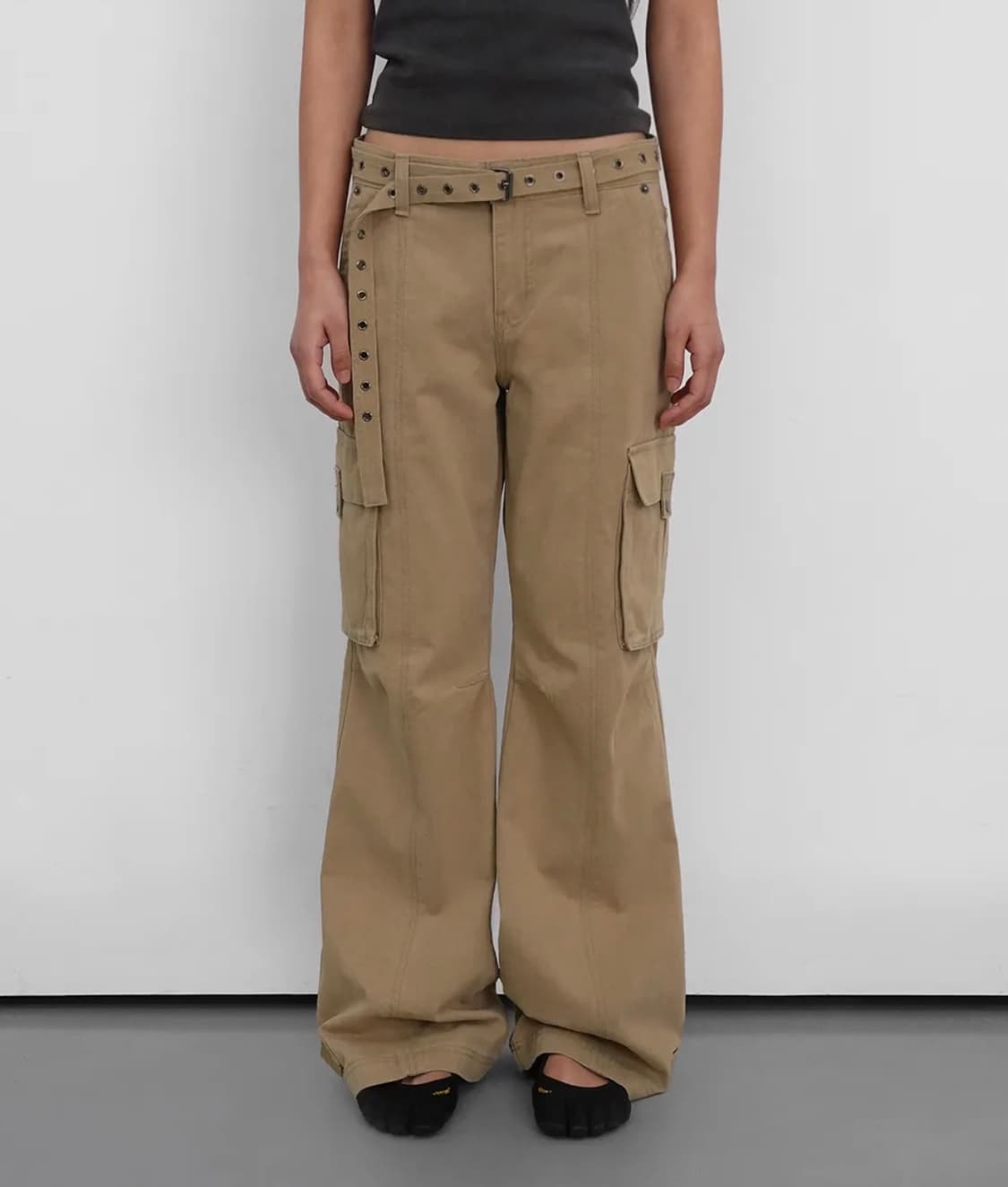새상품Wide Bootcut Cotton Pants_Beige 샌드릭 상품이미지1