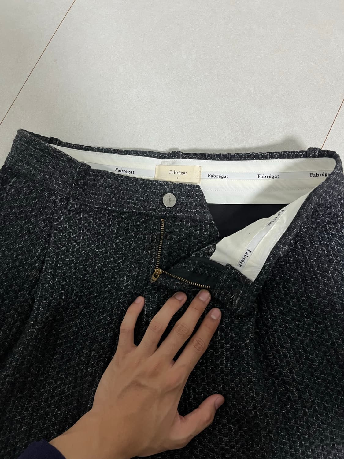 트위드 데님 버뮤다 하프 팬츠 상품이미지10
