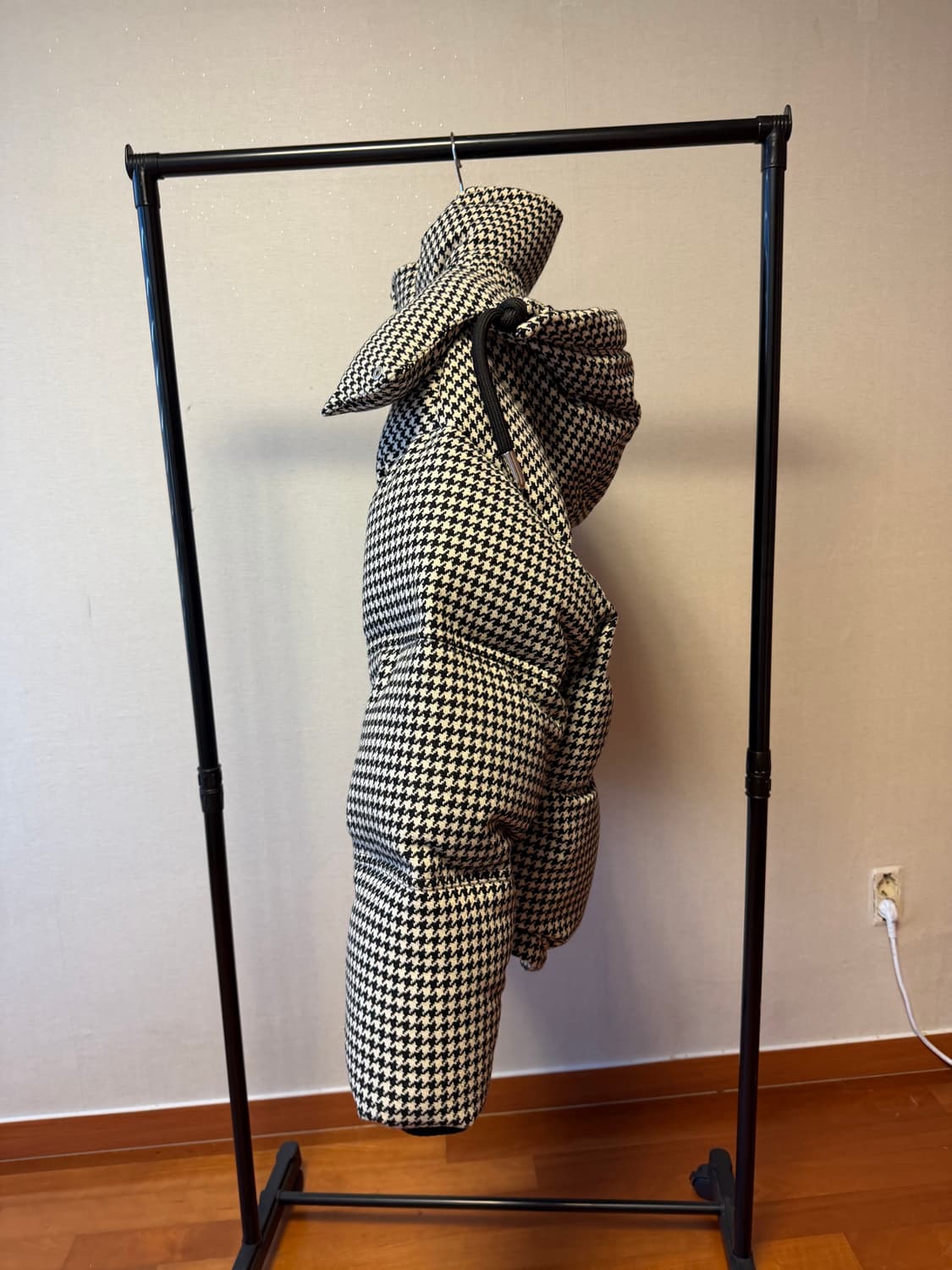 아미 하운드투스 체크 오버핏 숏패딩 xs사이즈 (105) 상품이미지3