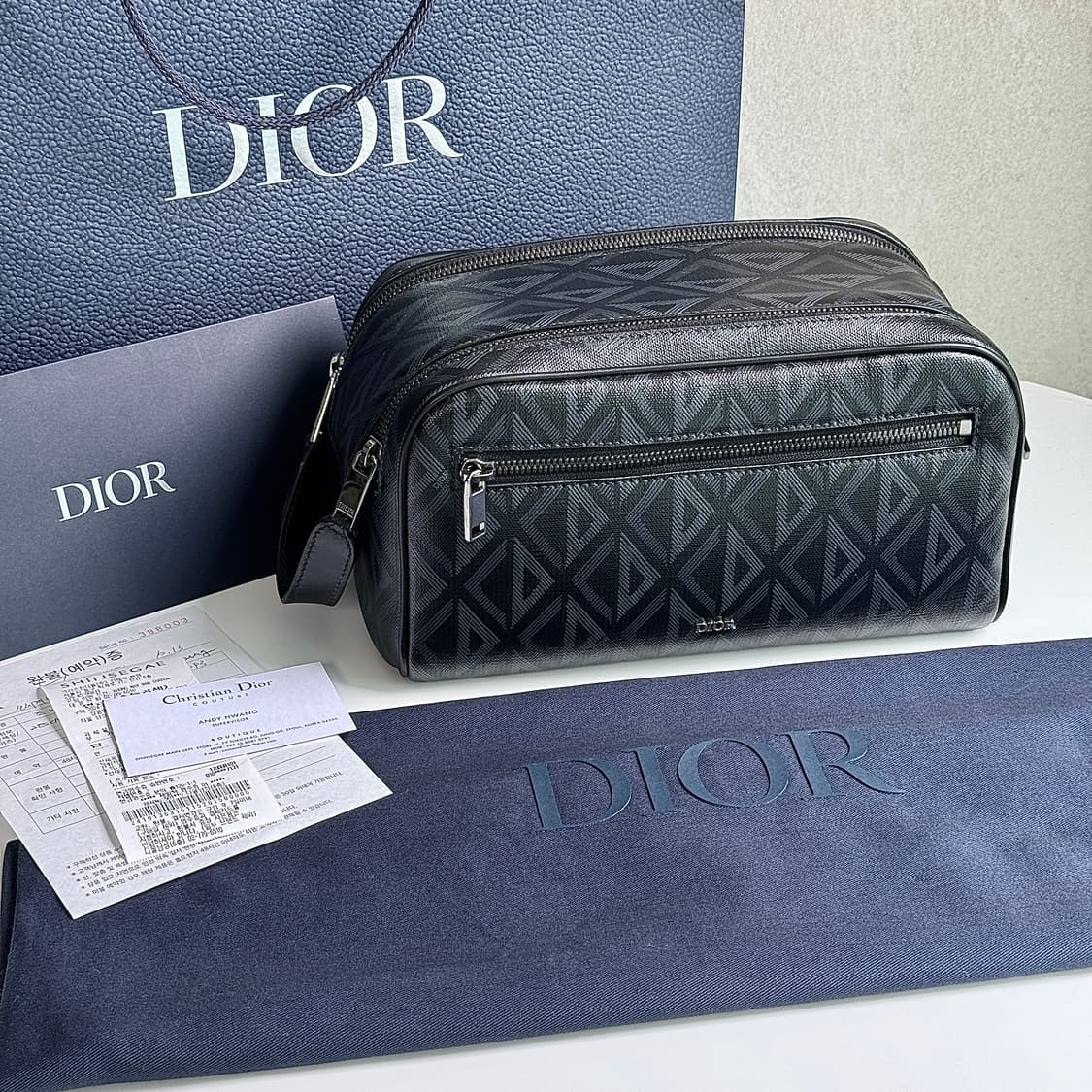 새상품 풀구성 디올 다이아몬드 돕키트 토일레트리 파우치 클러치 상품이미지2