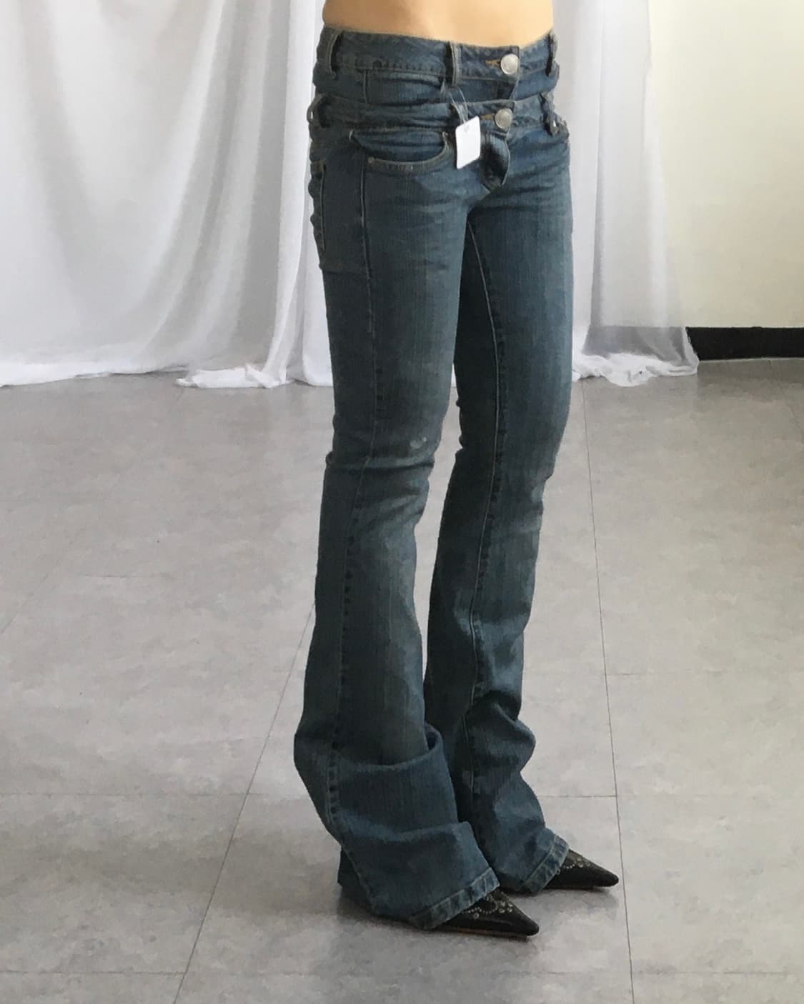 Cecil Mcbee double waist denim pants 상품이미지9