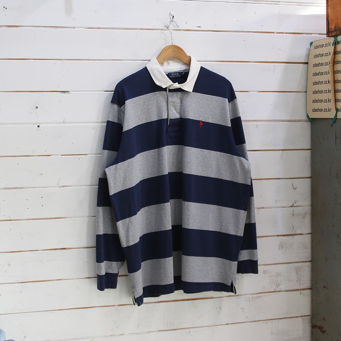 (착용컷) 폴로 랄프로렌 럭비 카라 티셔츠 (남성용 XXL) 상품이미지2