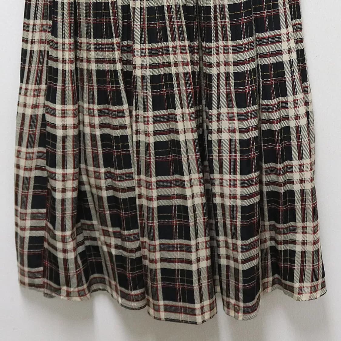 RADARISTA 플리츠 체크 롱스커트 61139 상품이미지6