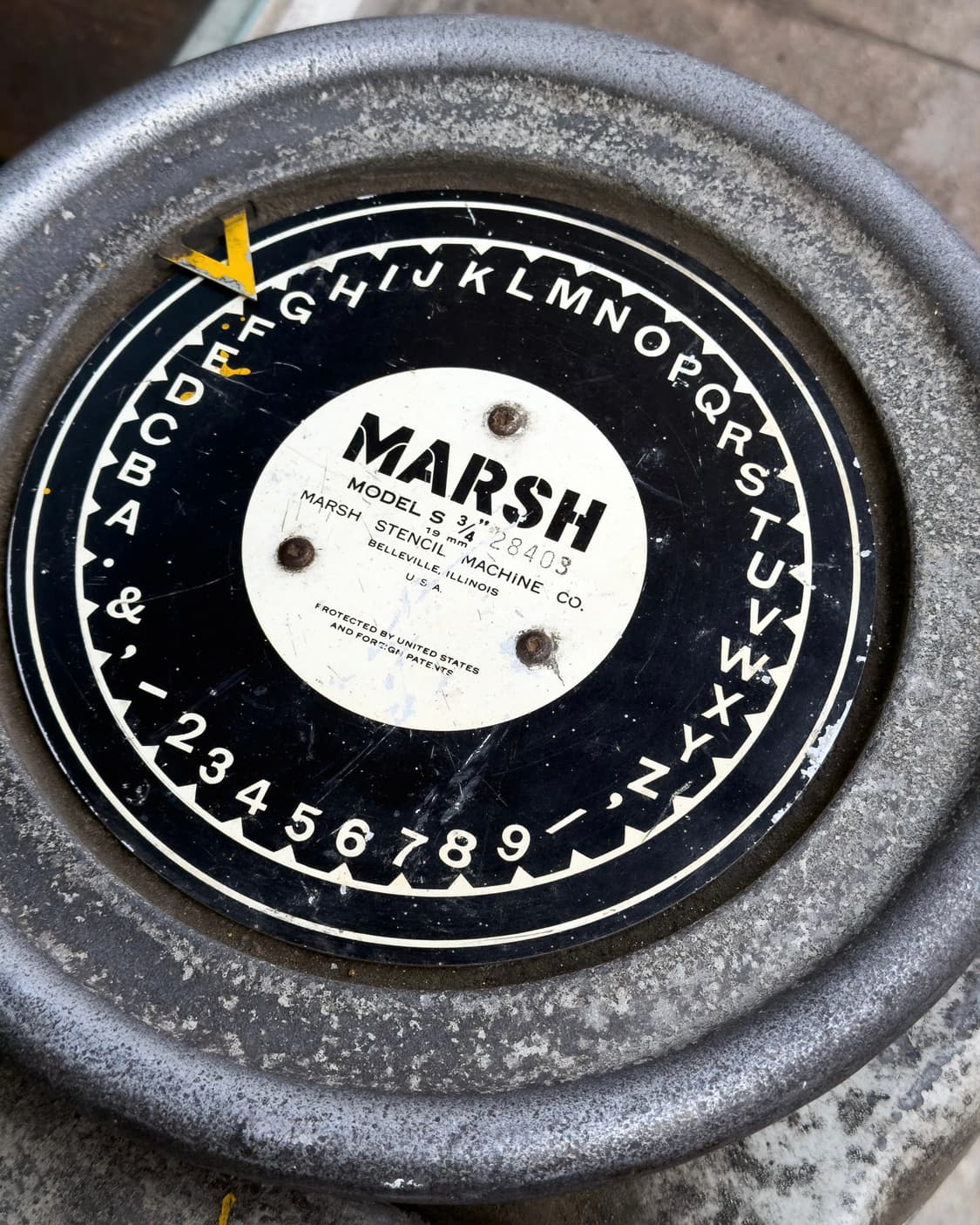 빈티지 소품 USA Marsch 스텐실 머신 상품이미지1