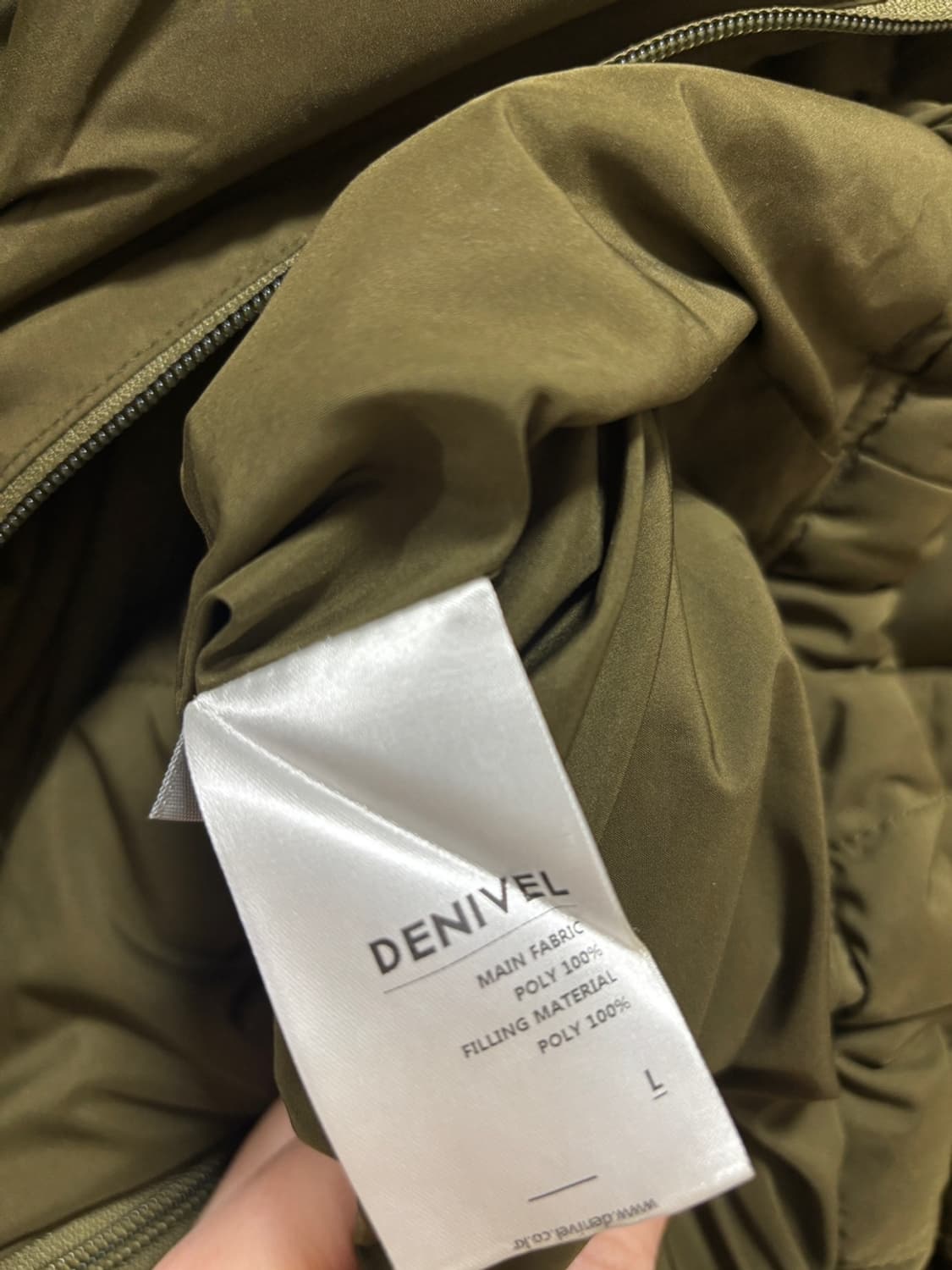 드니벨 2way 하이네크 숏패딩 - 카키, L 상품이미지8