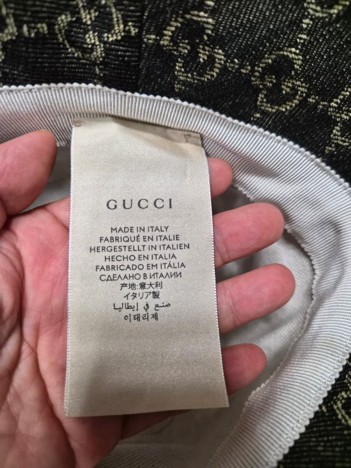 (정품) 구찌 GG 캔버스 벙거지 버킷햇 M사이즈 명품 모자 상품이미지5