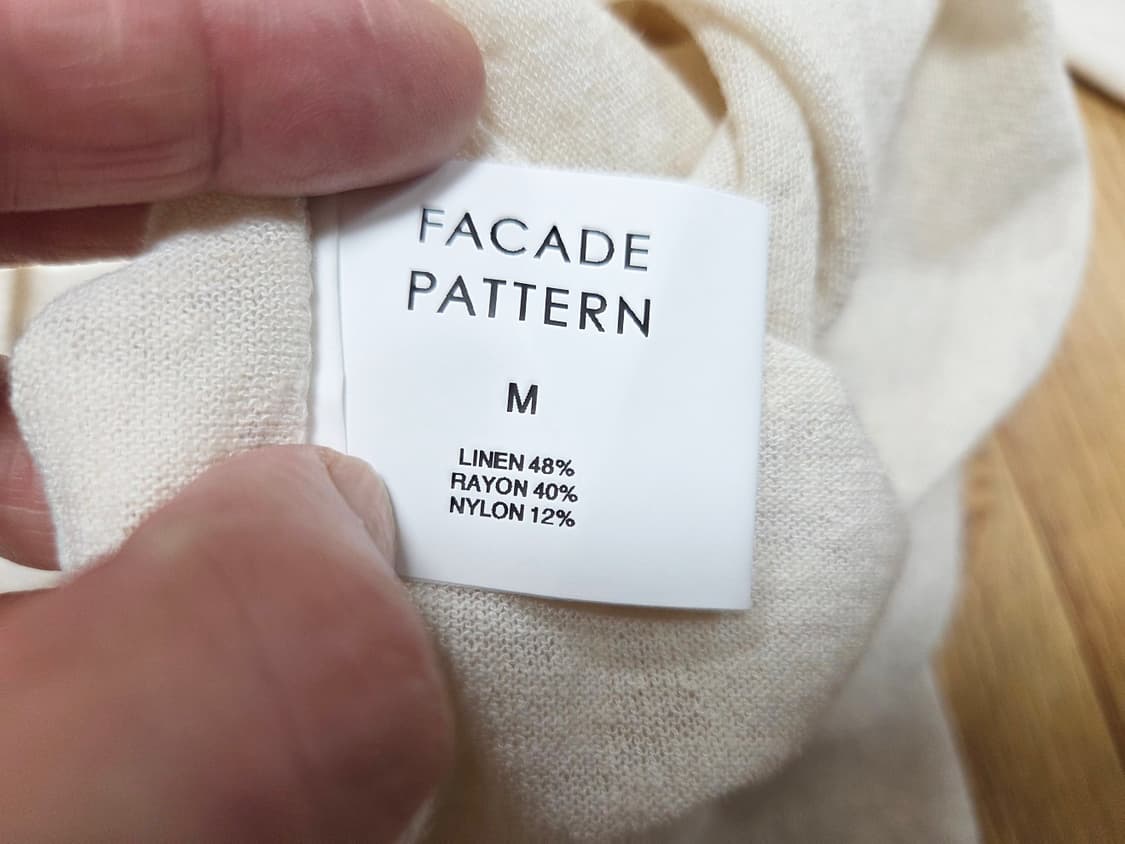 파사드패턴(FACADE PATTERN) 보이핏 린넨니트 프리사이즈 새상품 상품이미지10