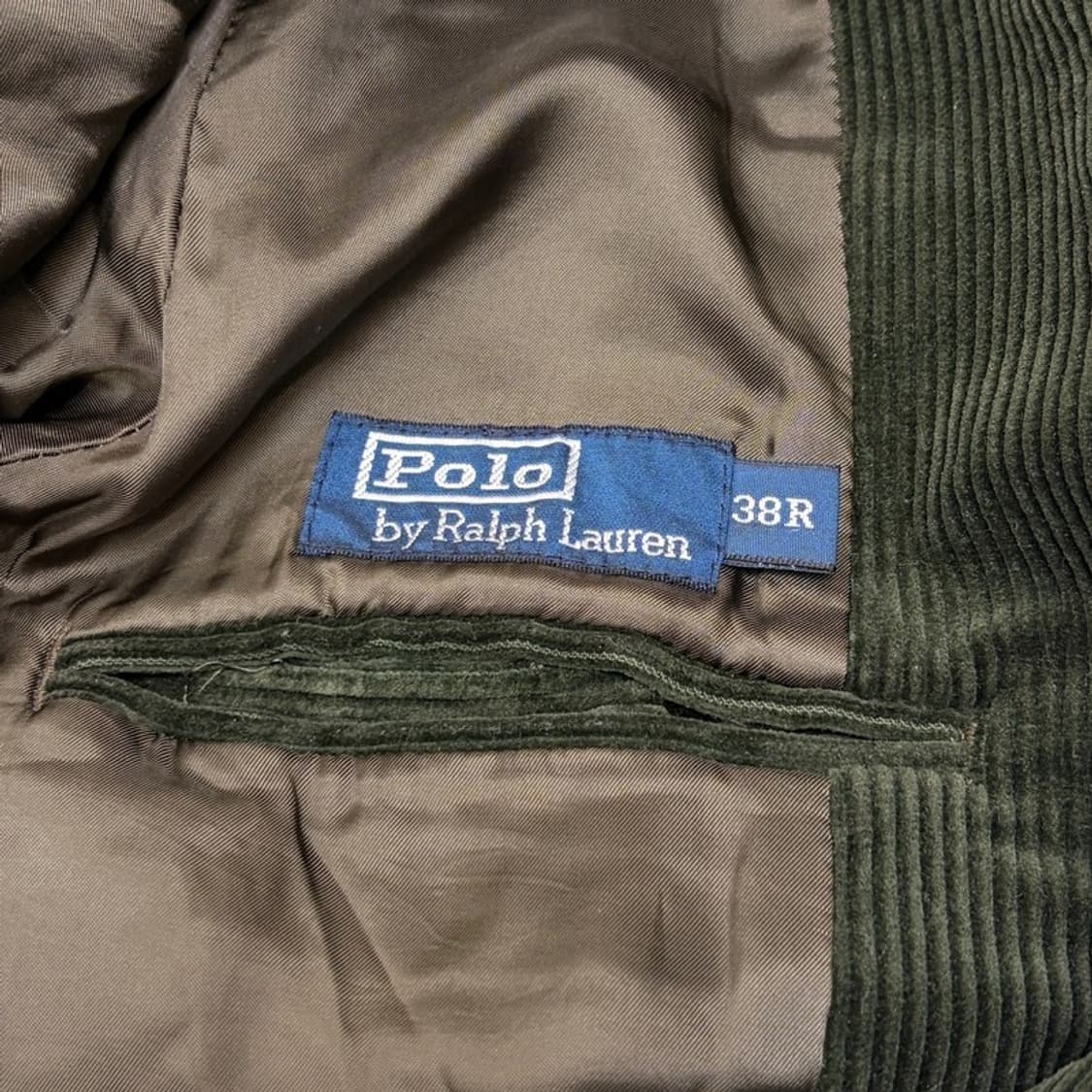 POLO 딥그린 코듀로이 엘보레더 블레이저 38R 상품이미지6