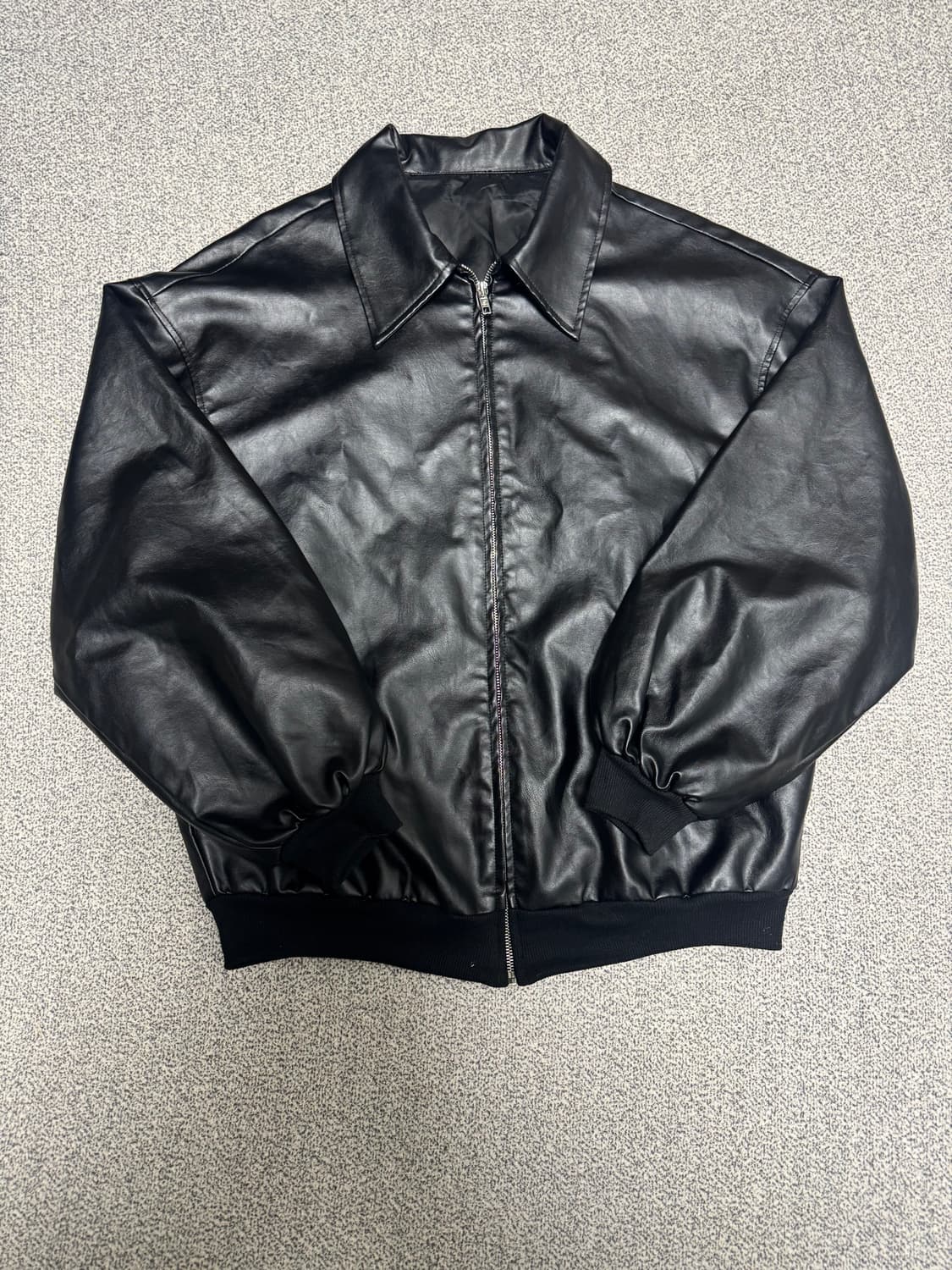 •Vintage 이글 백프린트 레더 자켓  상품이미지1