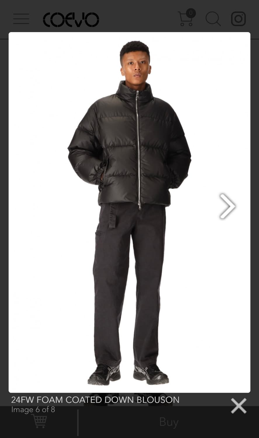 코에보 코팅폼 구스다운 패딩 L 상품이미지2