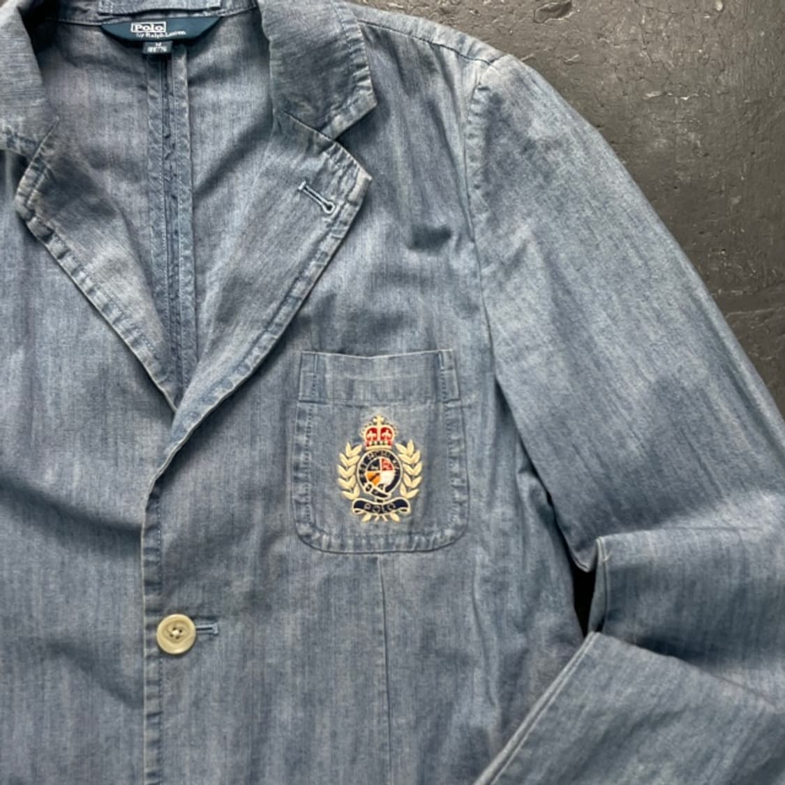 폴로 랄프로렌 샴브레이 와펜 블레이저 자켓 상품이미지2