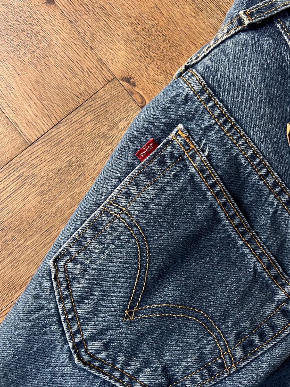 [34]00's 리바이스 USA 505 미디엄블루 데님 팬츠 상품이미지6