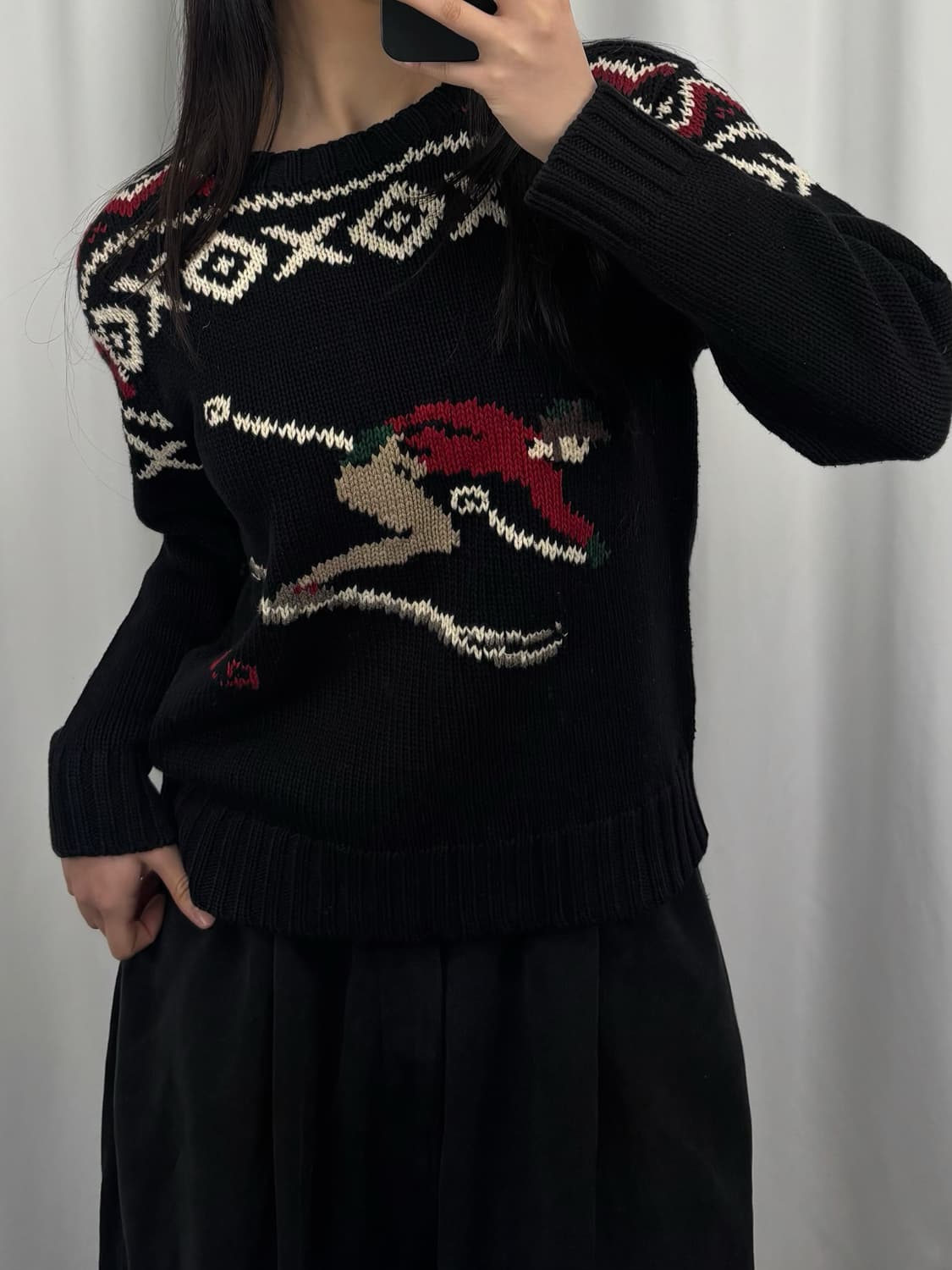 폴로 다운힐 스키어 그래픽 니트 상품이미지1