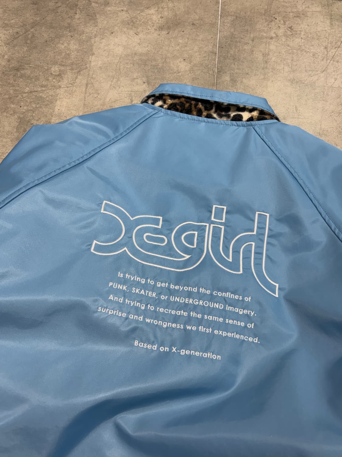 X-girl 양면 리버시블 호피 갸루 코치자켓 상품이미지9