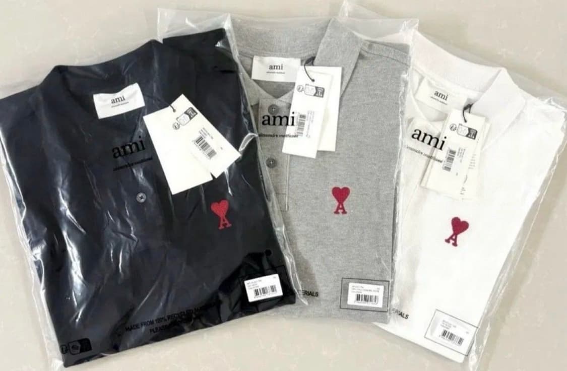 아미 pk카라 반팔티 블랙XL(새상품/정품) 상품이미지2