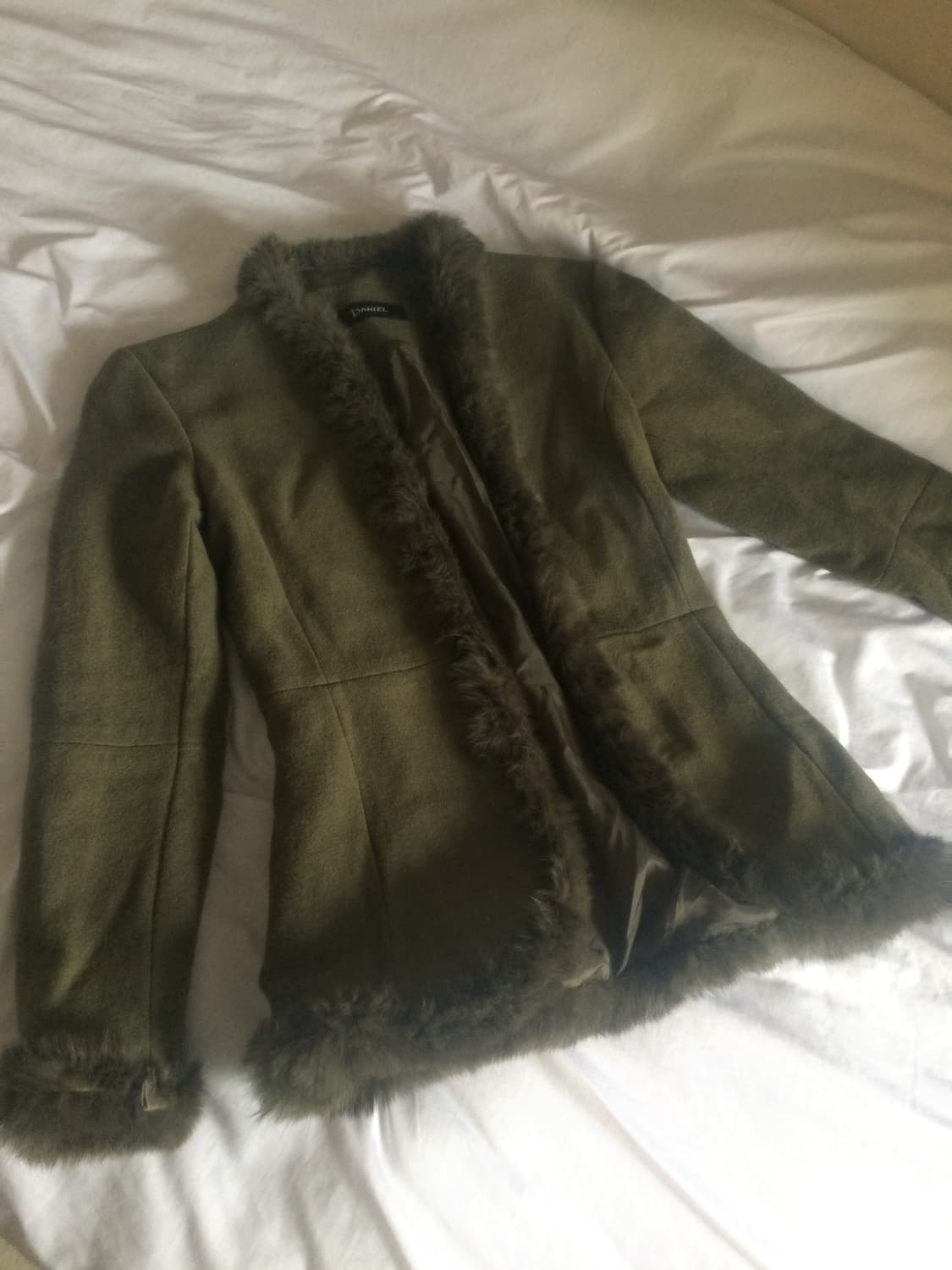 ꧁Daniel green aesthetic fur jacket꧂퍼 자켓 상품이미지4