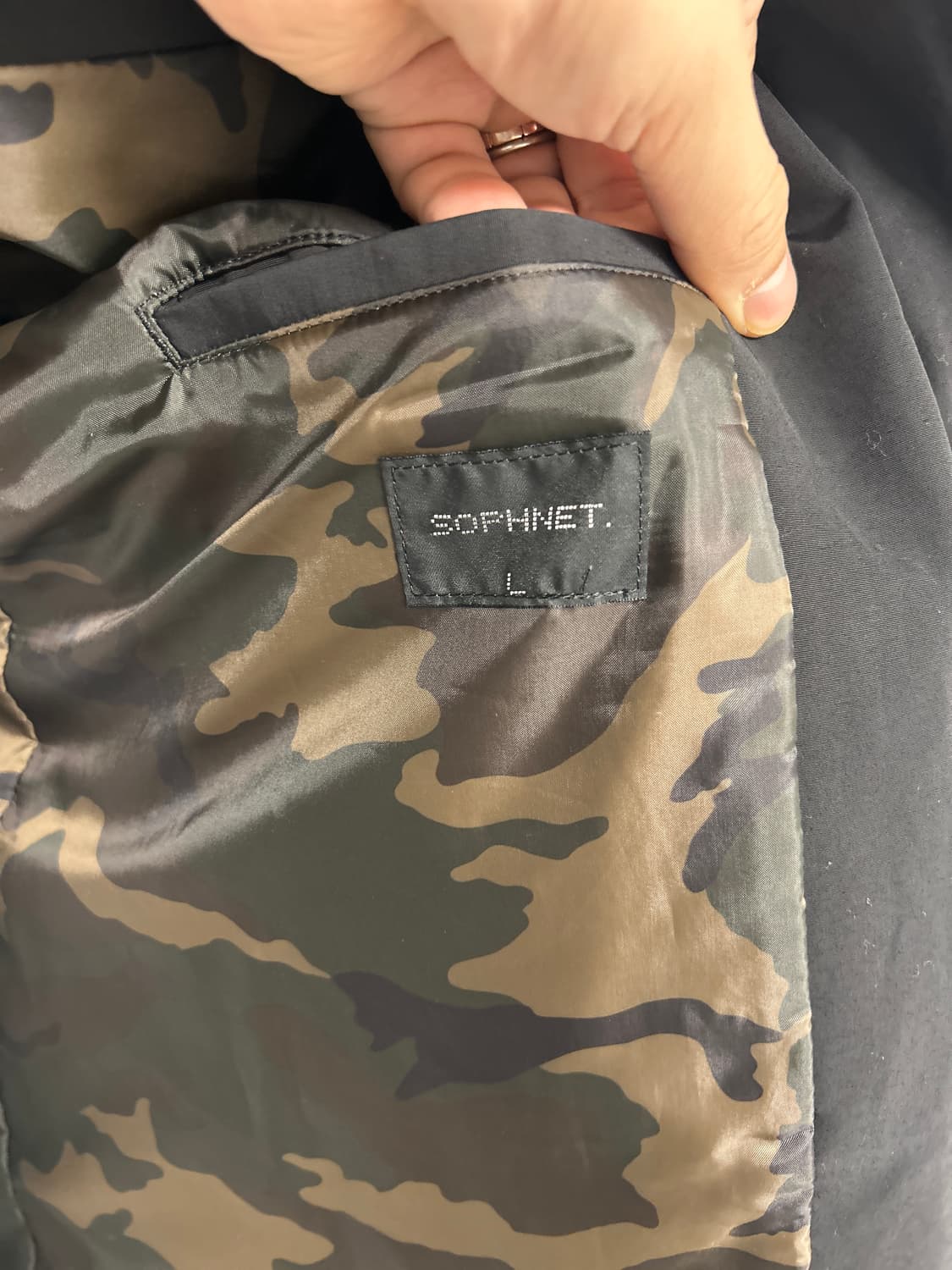 SOPHNET 소프넷 샤이닝 나일론 후디드 더플코트 L 상품이미지7