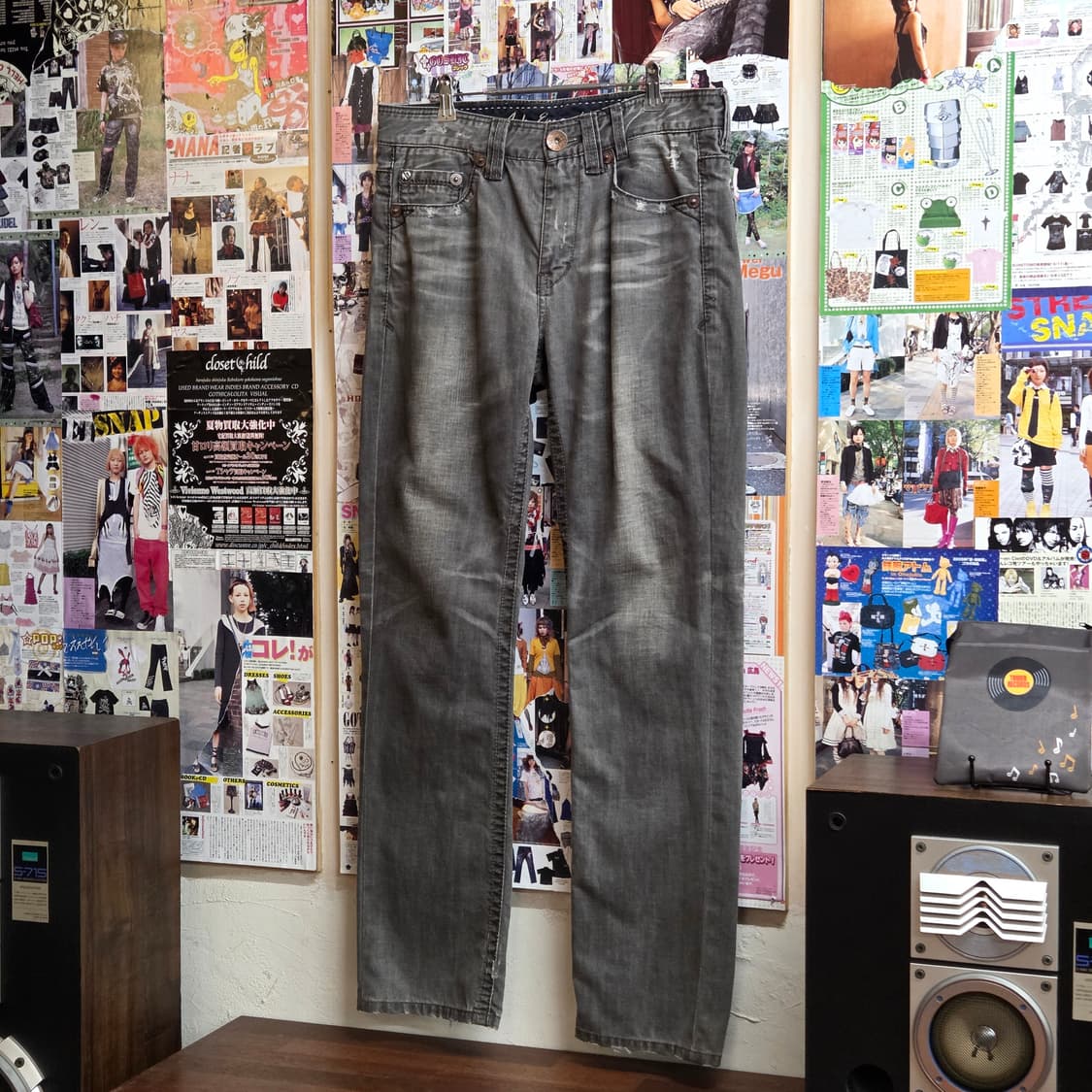 에스크 빈티지 그레이 워싱 스트레이트 팬츠 상품이미지5