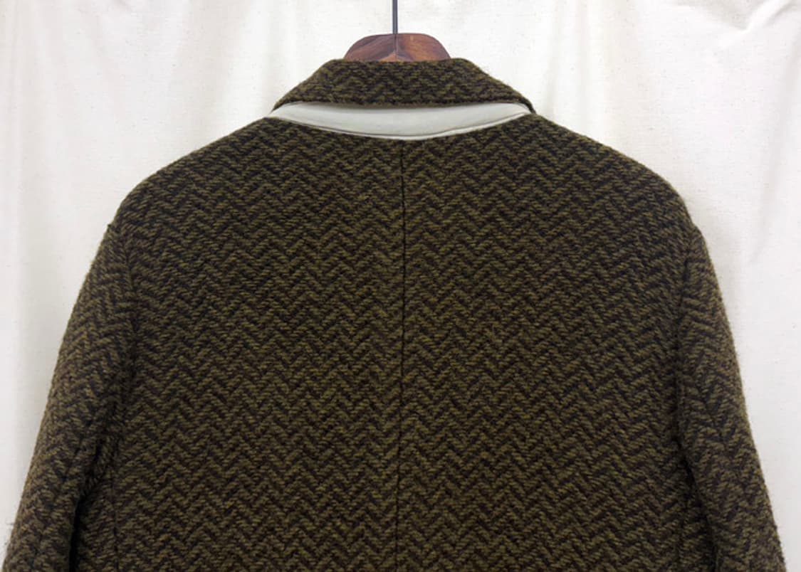 언더커버 헤링본 축융 울 코트 상품이미지6