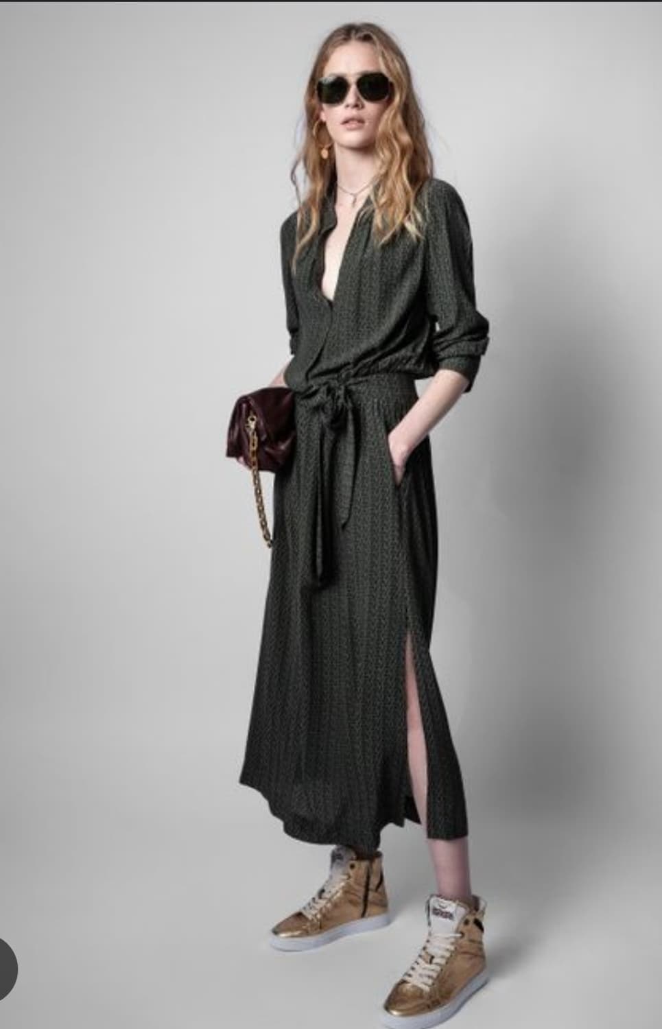 자딕앤볼테르 RISTY SPARK FLOWERS 패턴 롱 원피스 M사이즈 상품이미지1