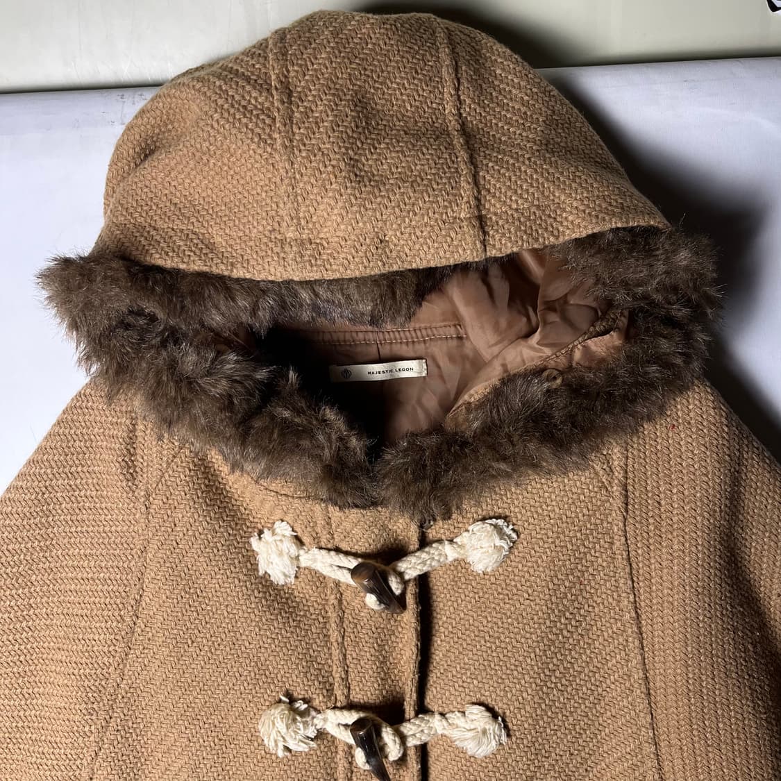 [JPN] 빈티지 라떼 퍼 더플 케이프 상품이미지3