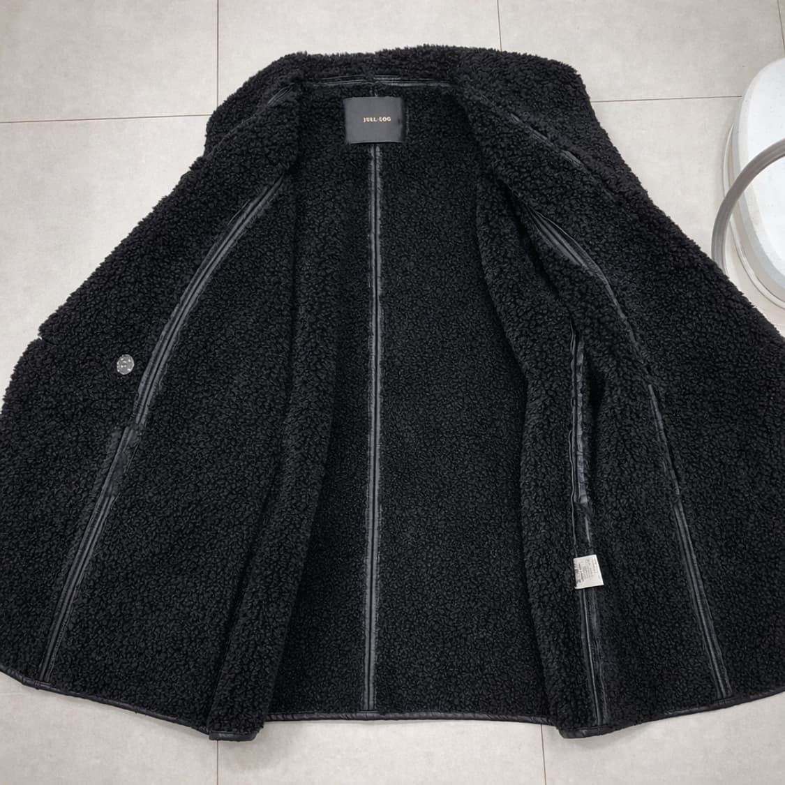 줄로그 인조 무스탕 블랙 숄카라 상품이미지5