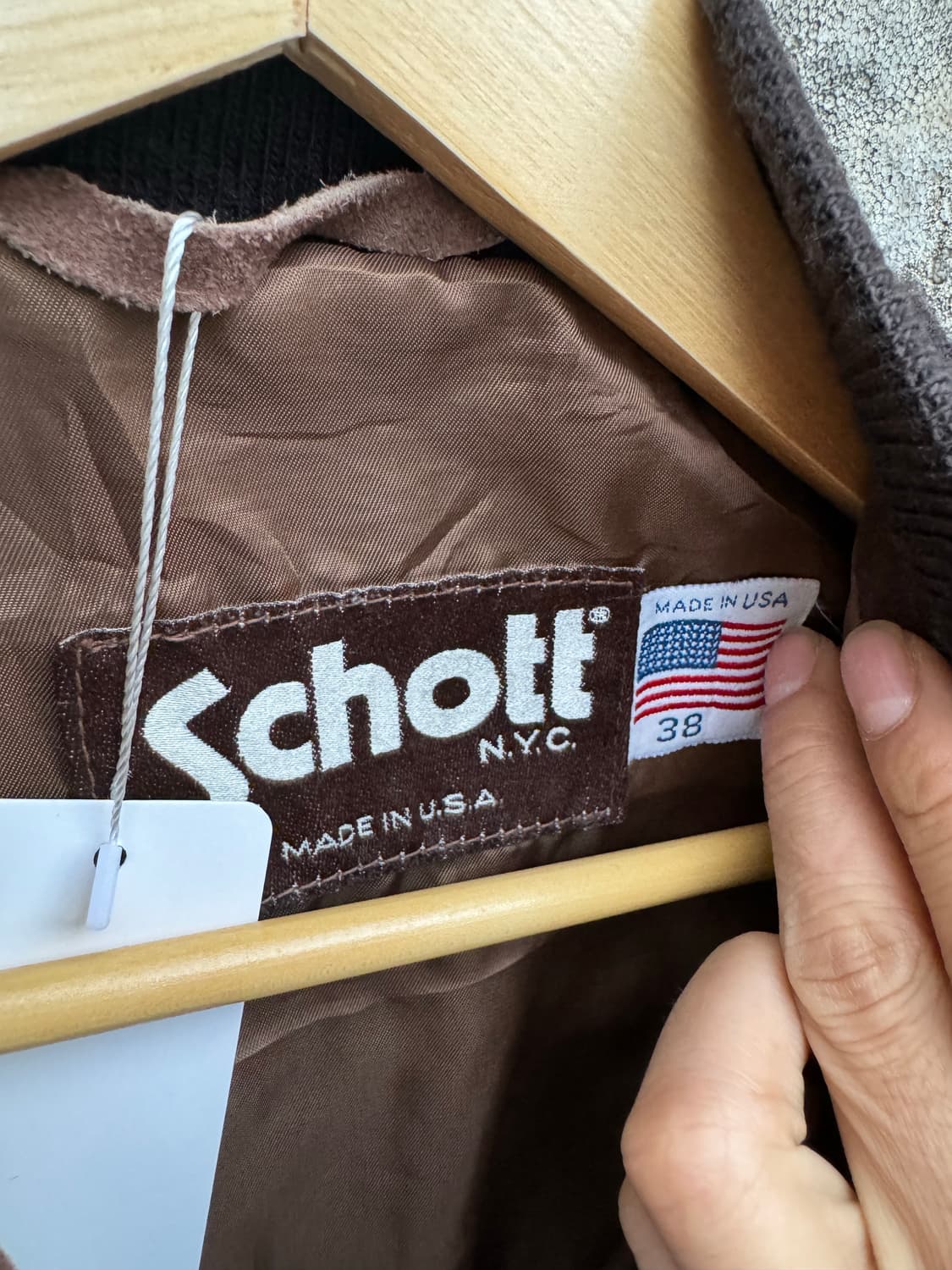 80s schott 쇼트 usa 스웨이드 가죽 자켓 38 상품이미지5