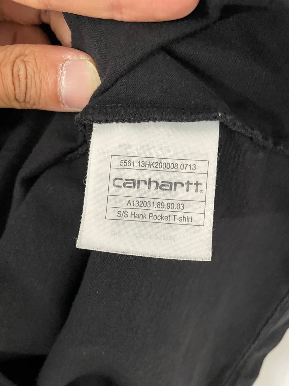 칼하트 카모포켓 반팔티 블랙 상품이미지6