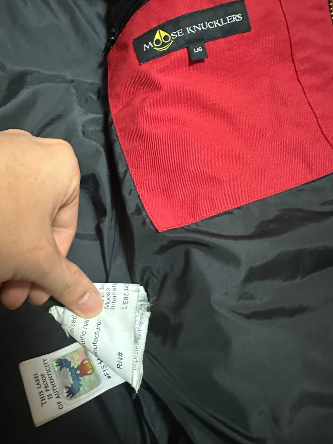 무스너클 레드 패딩 상품이미지3