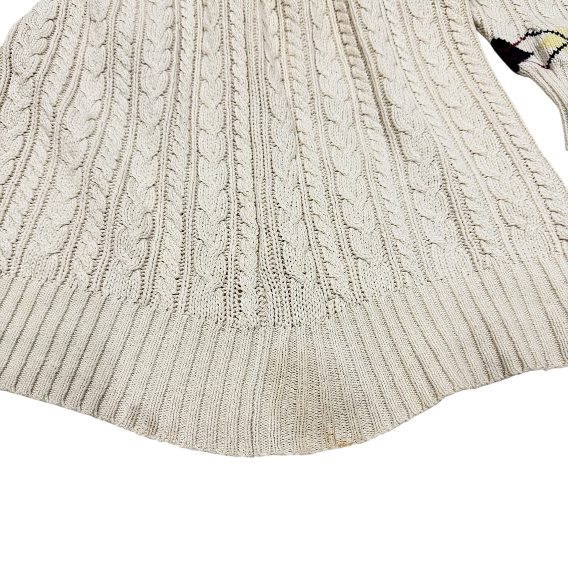 80S 폴로 랄프로렌 아가일 꽈배기 견 실크 니트 95 상품이미지7