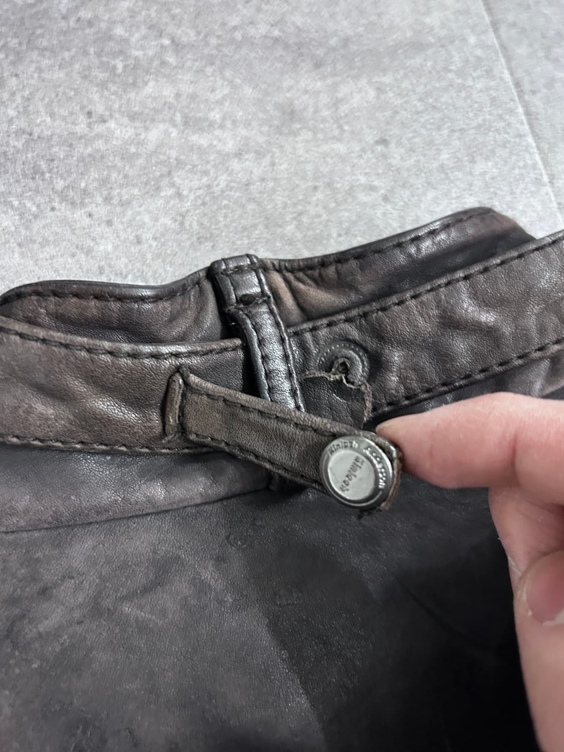 카프 스킨 멀티 포켓 레더 자켓 상품이미지8