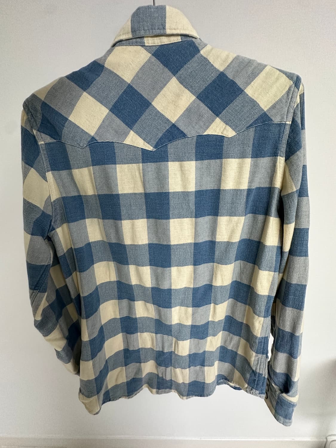 더블알엘 슬림핏 플래드 트윌 웨스턴 셔츠(M size) 상품이미지8