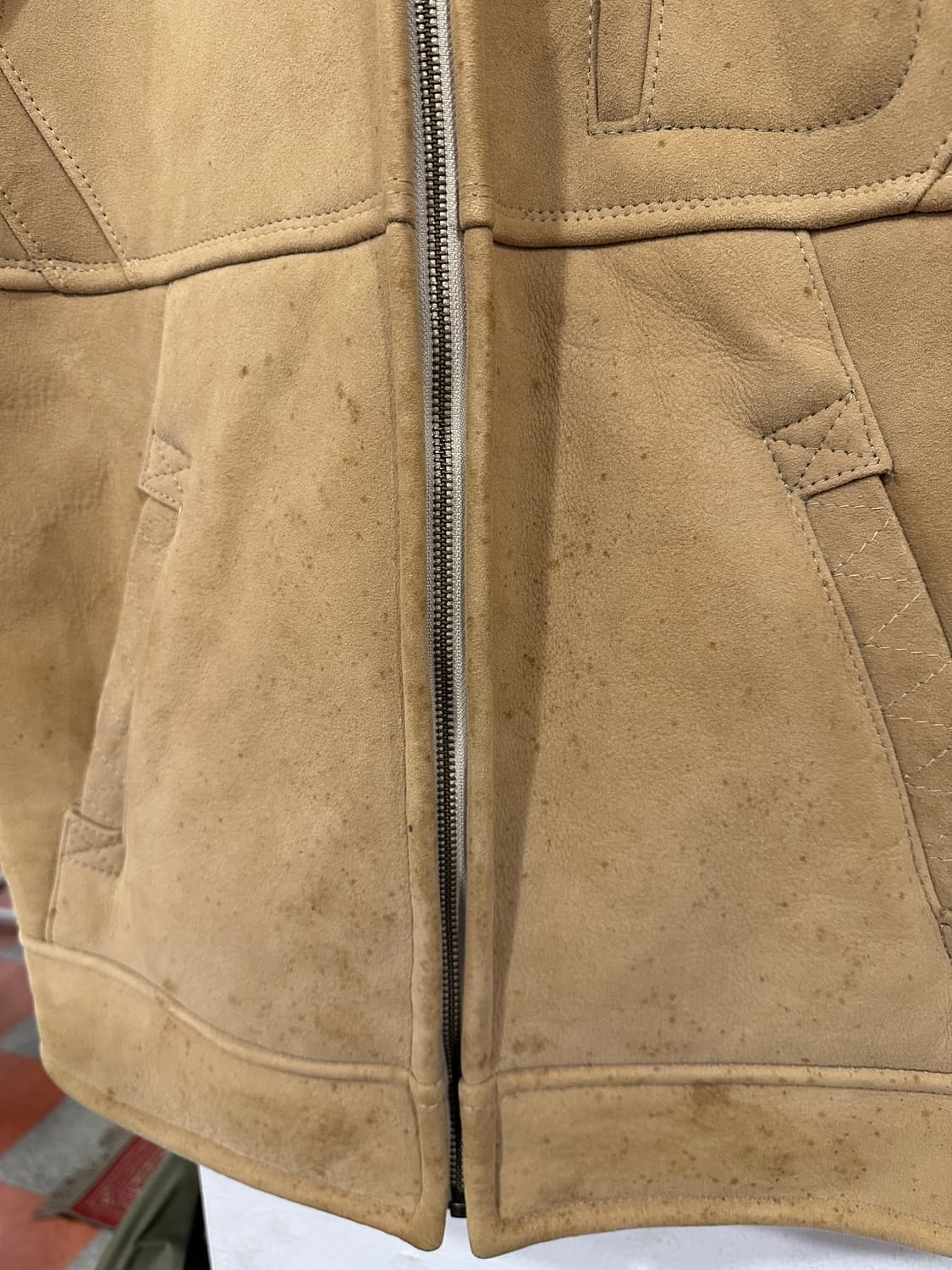 스웨이드 가죽조끼 상품이미지2