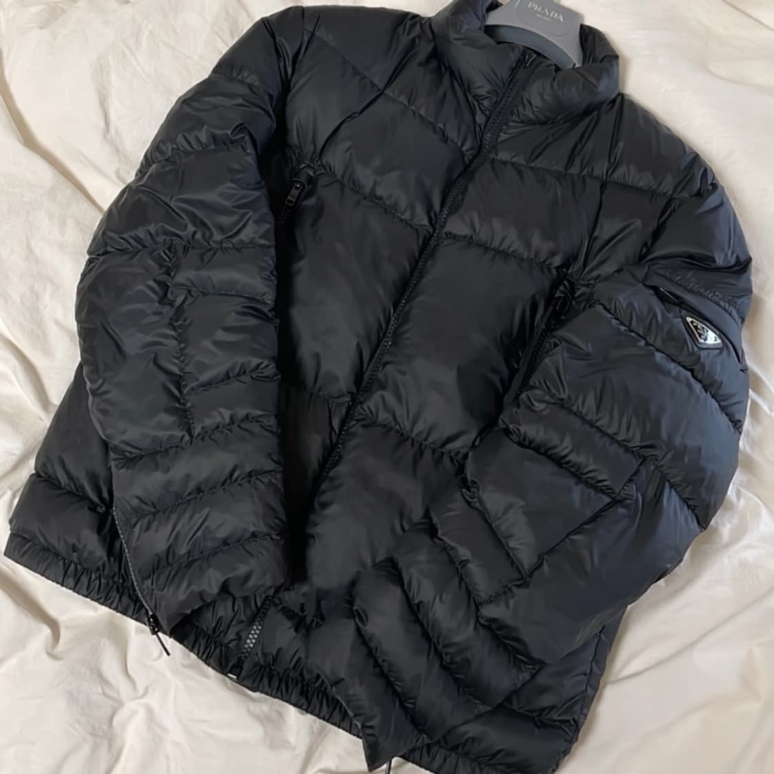 48)프라다 리나일론 패딩 블랙 상품이미지1